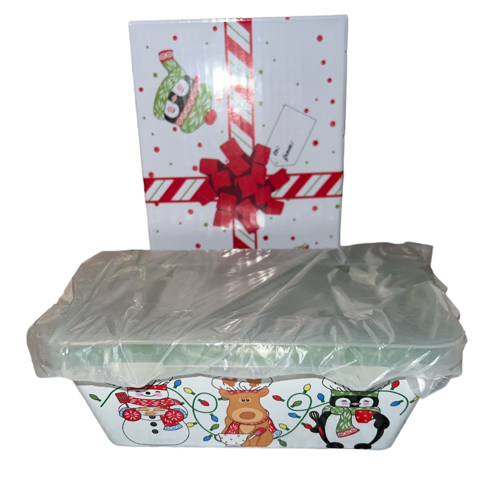 Temptations Holiday 12 Oz Mini Loaf Pan With Lid By Tara Bakeware W Box